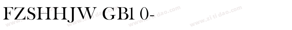 FZSHHJW GB1 0字体转换